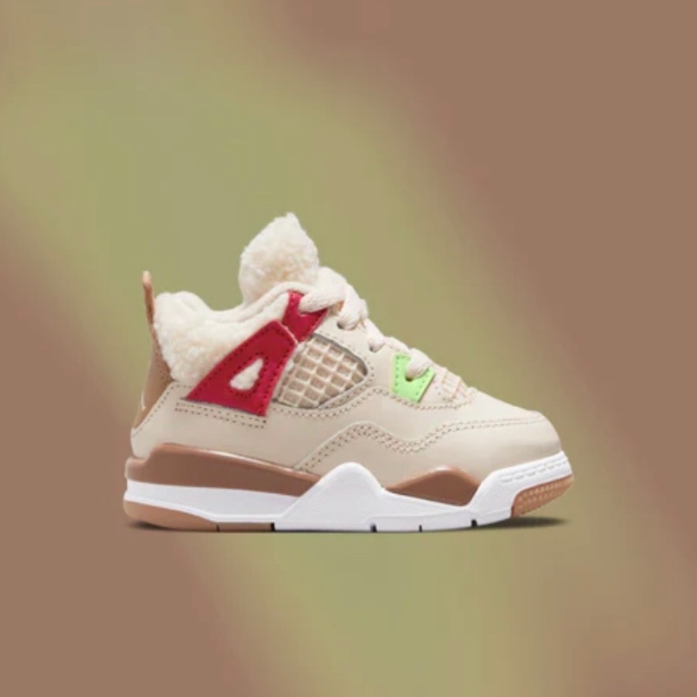 AIR JORDAN 4 RETRO (TD) - PEARL WHITE/DARK DRIFTWOOD